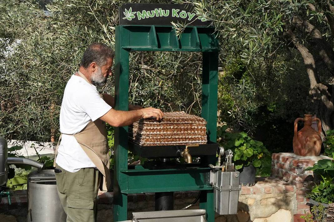 Taş devri yöntemiyle en kral zeytinyağını çıkarıyor! 1